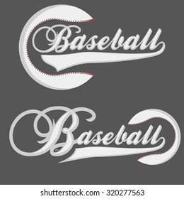 Baseball Logo - graphics for t-shirt, Vector Baseball Lettering, Baseball sport emblem, Baseball text emblem