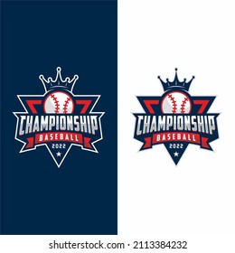 Baseball logo icon design, sports badge template. Vector illustration