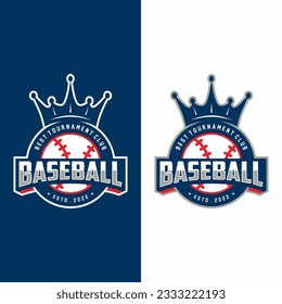 Baseball logo icon design, sports badge template. Vector illustration