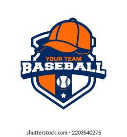 Baseball logo isolated. Baseball badge logo design template. Sport team identity icon, vector illustration