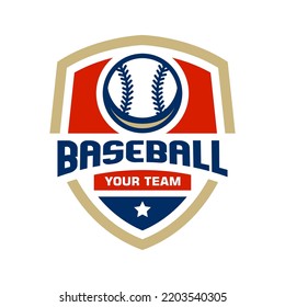 Baseball logo isolated. Baseball badge logo design template. Sport team identity icon, vector illustration