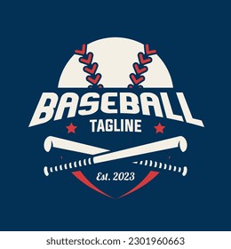 Baseball logo isolated. Baseball badge logo design template. Sport team identity icon, vector illustration