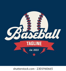 Baseball logo isolated. Baseball badge logo design template. Sport team identity icon, vector illustration