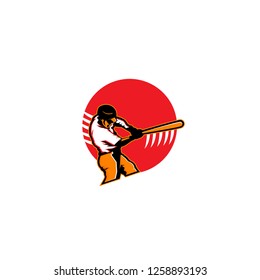 baseball logo in japan style