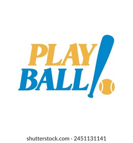 Baseball Logo, Play Ball, Bat Vector, Soft Ball Vector, Vector Illustration Background