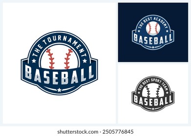 Baseball logo sport design template, baseball sport emblem vector, baseball tournament logo badge design vector illustration