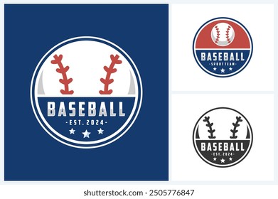 Baseball logo sport design template, baseball sport emblem vector, baseball tournament logo badge design vector illustration