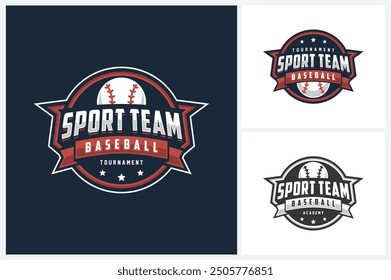 Baseball logo sport design template, baseball sport emblem vector, baseball tournament logo badge design vector illustration