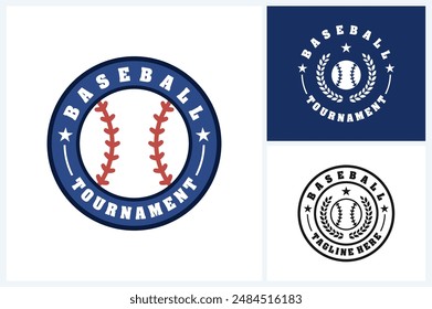 Baseball logo sport team identity vector illustration template, baseball logo design template, team emblem collection, baseball tournament logo design vector illustration