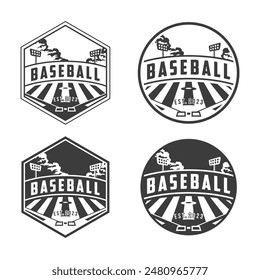 Baseball logo team Badges set. Baseball logo vector illustration, emblem set collection, design template of baseball sport