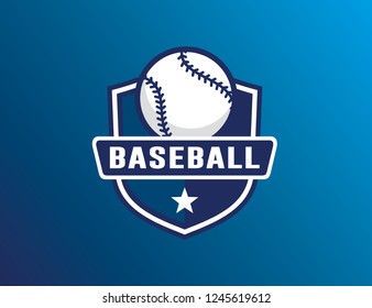 Baseball Logo Template Stock Vector (Royalty Free) 1245621331