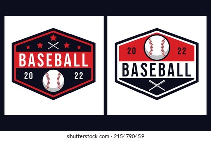 baseball logo template with emblem style. suitable for sports club emblems, competitions, championships, tournaments, t-shirt designs etc.