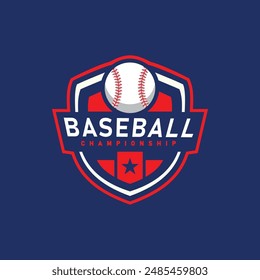 baseball logo template with emblem style. sports club emblem designs, competitions, championships, tournaments