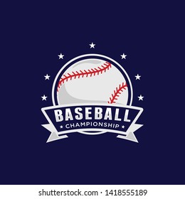 Baseball logo template vector illustration