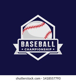 Baseball logo template vector illustration