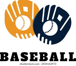 baseball logo,  Baseball tournament logo, baseball gloves and ball logo design 