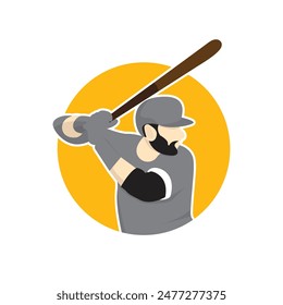 Baseball logo vector, baseball badge circle,sport logo,team identity,vector illustration. suitable for use as a sports club or community logo