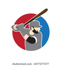 Baseball logo vector, baseball badge circle,sport logo,team identity,vector illustration. suitable for use as a sports club or community logo