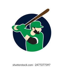 Baseball logo vector, baseball badge circle,sport logo,team identity,vector illustration. suitable for use as a sports club or community logo