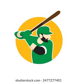 Baseball logo vector, baseball badge circle,sport logo,team identity,vector illustration. suitable for use as a sports club or community logo