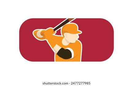 Baseball logo vector, baseball badge rectangle,sport logo,team identity,vector illustration. suitable for use as a sports club or community logo