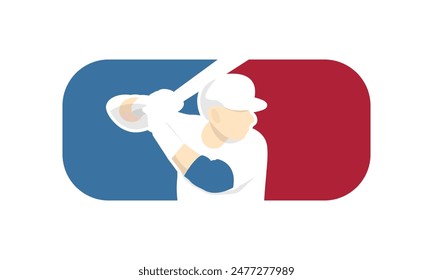 Baseball logo vector, baseball badge rectangle,sport logo,team identity,vector illustration. suitable for use as a sports club or community logo