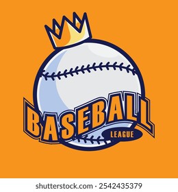 design vetor logotipo de beisebol com forma simples e moderna