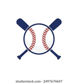 Baseball logo vector design template white background