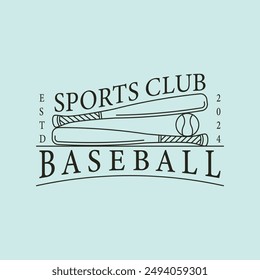 Baseball logo vector illustration design template of baseball sport, Baseball Softball Team Club Championship Logo Template Vector