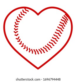 Baseball love vector illustration isolated on white background 