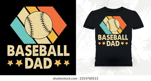 Baseball Lover Lover Funny Dad Grandpa Retro Vintage Father's Day T-shirt Design