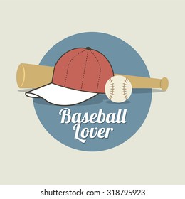 Baseball Lover Vector Illustration