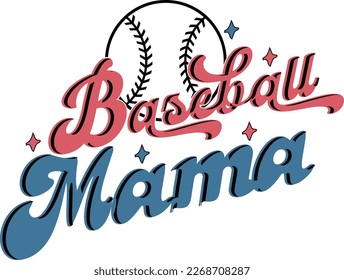 Baseball Mama Sport Lover Baseball T-shirt Design