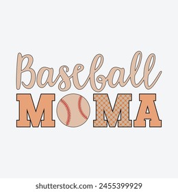 Baseball Mama Baseball Sublimation Design