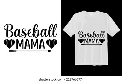 Baseball Mama Svg T Shirt Design