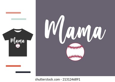 Baseball-Mama-T-Shirt-Design