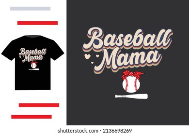 Baseball-Mama-T-Shirt-Design