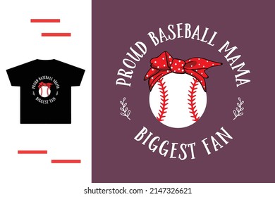 Baseball mama t shirt design