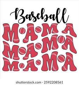 Baseball Mama  Baseball  T-shirt Design