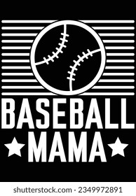 Baseball Mama Vektorgrafik Design, EPS Datei. Design-Datei für T-Shirt. SVG, EPS-Schnittwortdatei