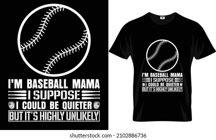 Ich bin Baseballmama...Baseball-T-Shirt-Design