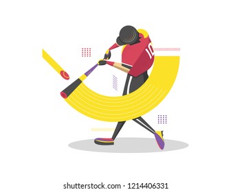 Baseball Man Illustration