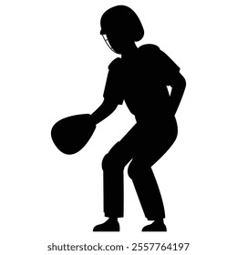 Baseball Man Silhouette Bundle Icon for Sports and Athletic Themes