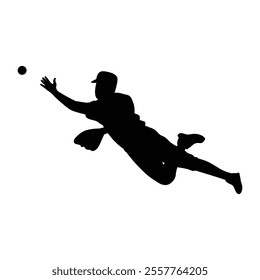 Baseball Man Silhouette Bundle Icon for Sports and Athletic Themes