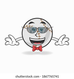 The Baseball mascot character becomes a businessman. vector illustration