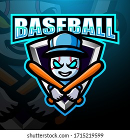 Baseball Mascot Esport Logo Design