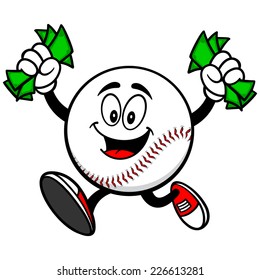 Baseball Mascot with Money