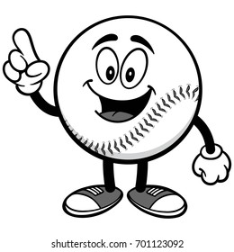 Baseball Mascot Talking Illustration
