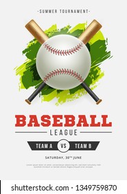 baseball match poster template