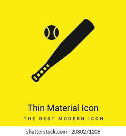 Baseball minimal bright yellow material icon